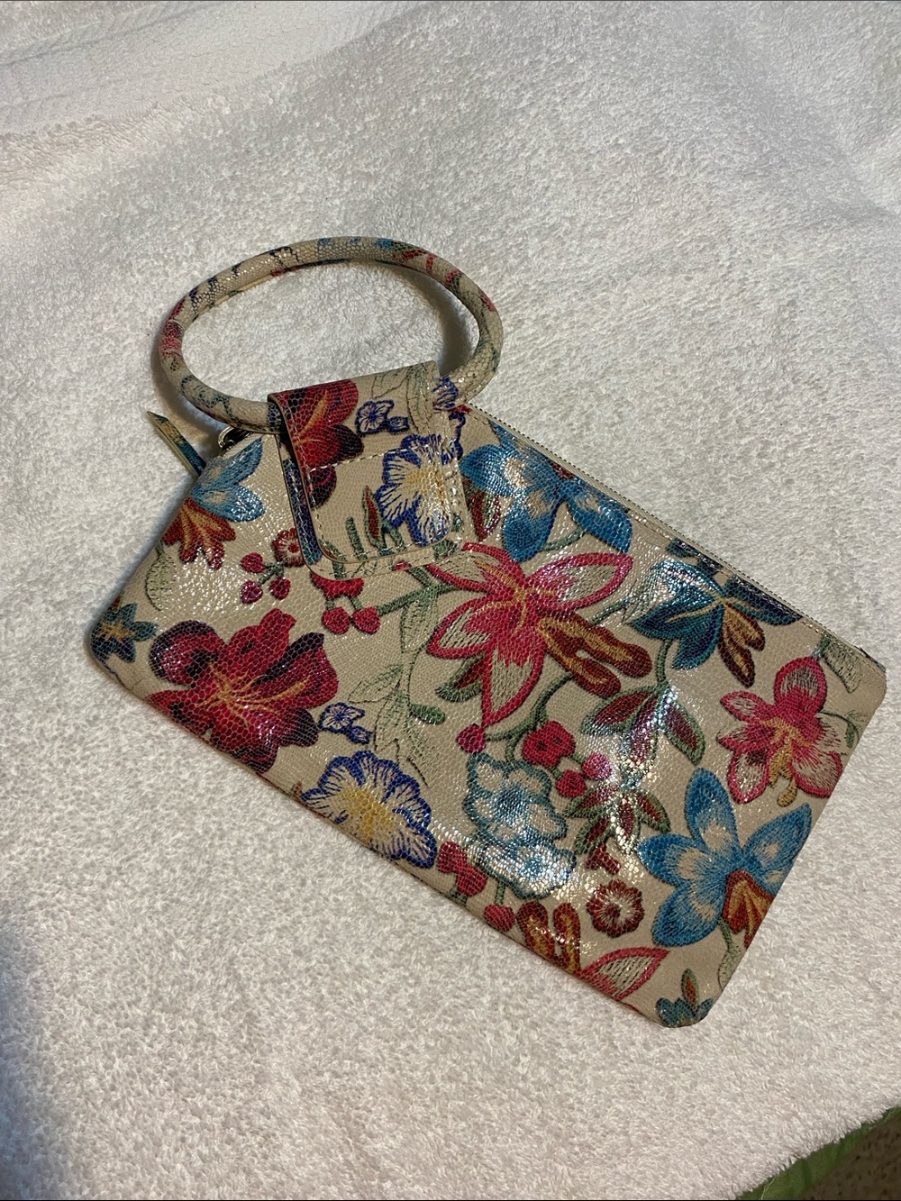 Hobo Floral Wristlet Clutch